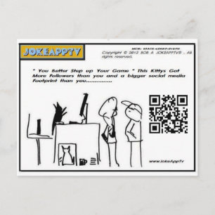 Social Media cartoon briefkaart