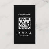 Social Media Connect With Us QR Code Loyalty Card Visitekaartje (Achterkant)