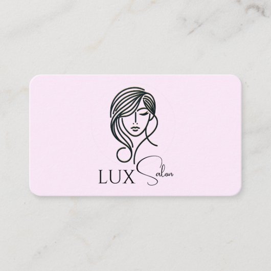 Social Media Connection QR Code Logo Salon Visitekaartje (Voorkant)