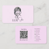 Social Media Connection QR Code Logo Salon Visitekaartje (Voorkant / Achterkant)
