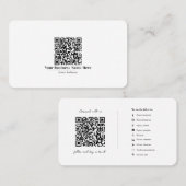 Social Media Connection QR Code Logo Visitekaartje (Voorkant / Achterkant)