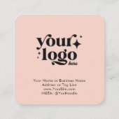 Social Media Custom Logo QR Code Zwart Eenvoudig Vierkante Visitekaartje (Achterkant)
