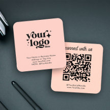 Social Media Custom Logo QR Code Zwart Eenvoudig