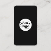 Social Media Custom Logo QR Code Zwart Vet Visitekaartje (Achterkant)