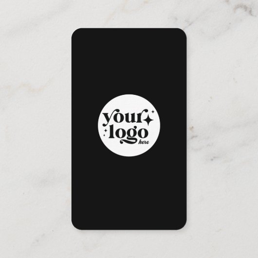 Social Media Custom Logo QR Code Zwart Vet Visitekaartje (Achterkant)