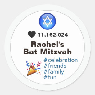 Social Media Emoji Bat Mitzvah of Bar Mitzvah Ronde Sticker