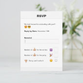 Social Media Emoji Bat Mitzvah of Bar Mitzvah RSVP (Staand voorkant)