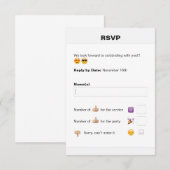 Social Media Emoji Bat Mitzvah of Bar Mitzvah RSVP (Voorkant / Achterkant)