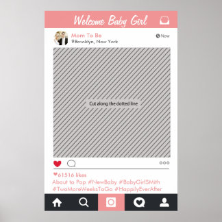 Social Media Feest Frame Foto Booth Prop Poster