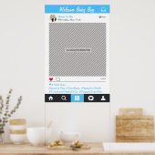 Social Media Feest Frame Foto Booth Prop Poster (Keuken)