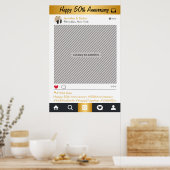 Social Media Feest Frame Foto Booth Prop Poster (Keuken)