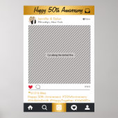 Social Media Feest Frame Foto Booth Prop Poster (Voorkant)