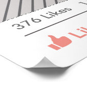 Social Media Feest Frame Foto Booth Requisiet Poster (Hoek)