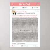 Social Media Feest Frame Foto Booth Requisiet Poster (Voorkant)