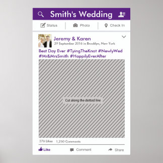 Social Media Feest Frame Foto Booth Requisiet Poster