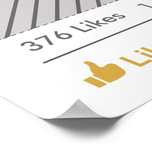 Social Media Feest Frame Foto Booth Requisiet Poster (Hoek)