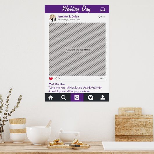 Social Media-feestframe Fotocabine Prop Poster (Keuken)