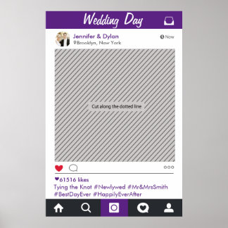 Social Media-feestframe Fotocabine Prop Poster