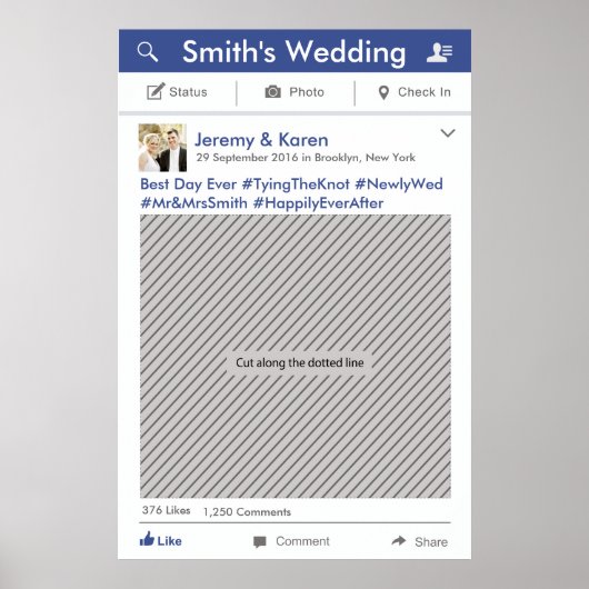 Social Media Feestje Frame Photo Booth Prop Poster (Voorkant)