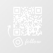 Social Media Follow QR Code Zakelijke Deur Raamsticker (Vel)