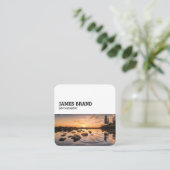 Social Media Fotograaf Vierkante Visitekaartje (Staand voorkant)