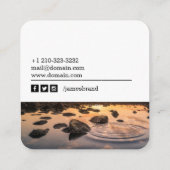 Social Media Fotograaf Vierkante Visitekaartje (Achterkant)