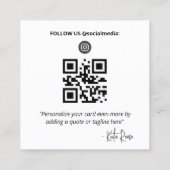Social Media Fotokaart - Instagram Vierkante Visitekaartje (Achterkant)