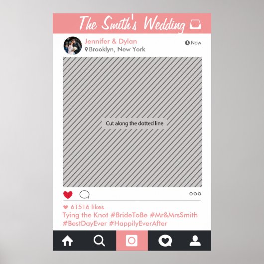 Social Media Frame Feestje Foto Rekwisiet Poster (Voorkant)