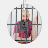 Social Media Gevangenis Foto Keramisch Ornament (Links)