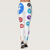 Social Media Google Zoeken Tab Aangepaste Leggings (Achterkant)