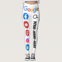 Social Media Google Zoeken Tab Aangepaste Leggings