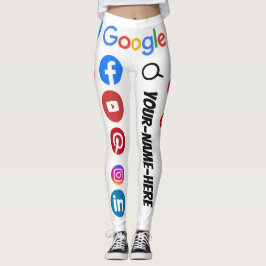 Social Media Google Zoeken Tab Aangepaste Leggings
