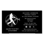 Social Media Honkbal Coach Softbal Instructeur Magnetisch Visitekaartje (Voorkant)