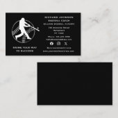 Social Media Honkbal Coach Softbal Instructeur Visitekaartje (Voorkant / Achterkant)