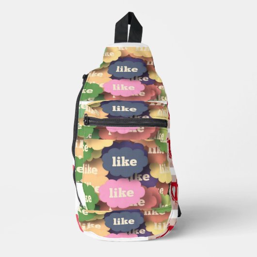 Social Media Icon Bag – Moderne digitale vibes Sling Bag (Voorkant)
