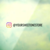 Social Media Icon & Your Instagram Name  Raamsticker (Vel 3)