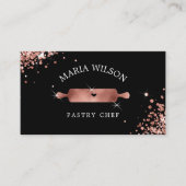 Social Media Iconen banketbakker Rolling Pin Visitekaartje (Voorkant)