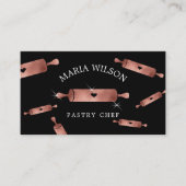 Social Media Iconen banketbakker Rolling Pin Visitekaartje (Voorkant)