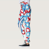 Social Media iconen Leggings - Like & Heart Patter (Links)