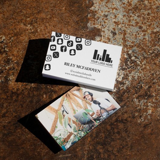 Social Media Iconen Logo Influencer Podcaster Visitekaartje