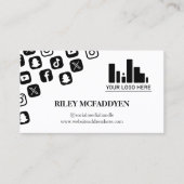Social Media Iconen Logo Influencer Podcaster Visitekaartje (Voorkant)