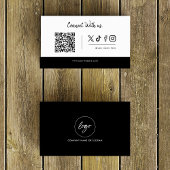 Social Media iconen QR Code Logo Maak contact met  Visitekaartje