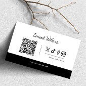 Social Media iconen QR Code Logo Maak contact met  Visitekaartje