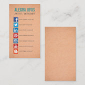 SOCIAL MEDIA ICONEN SYMBOLEN VISITEKAARTJE (Voorkant / Achterkant)