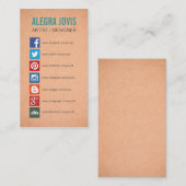 SOCIAL MEDIA ICONEN SYMBOLEN VISITEKAARTJE (Voorkant / Achterkant)