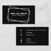 Social media iconen Visitekaartje zwart (Voorkant / Achterkant)