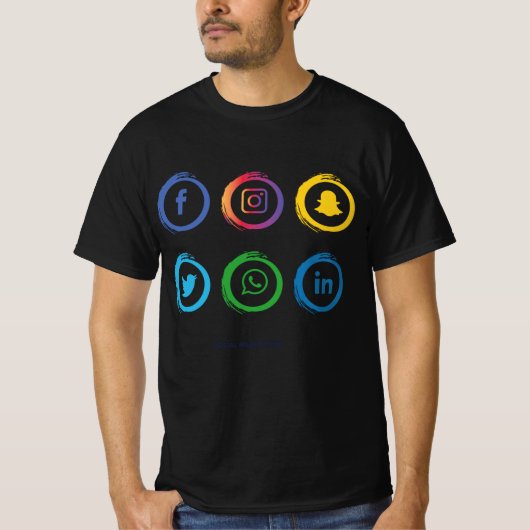 Social Media Icons T-shirt (Voorkant)