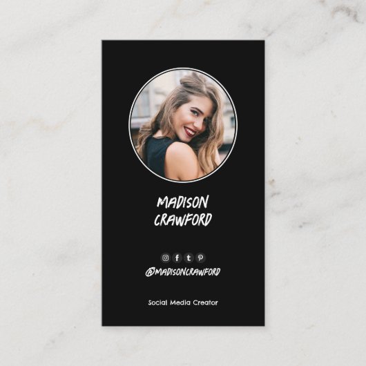 Social Media Influencer QR-code Visitekaartje (Voorkant)