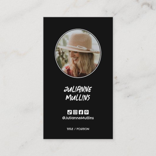 Social Media Influencer QR Code Visitekaartje (Voorkant)