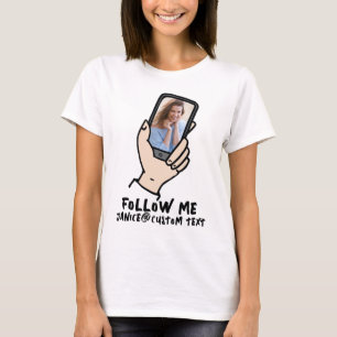 Social Media Influencer Volger telefoon foto T-shirt